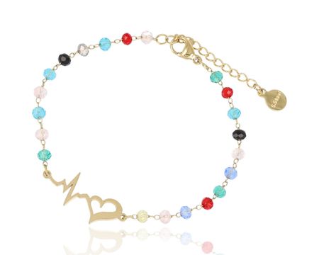 Bransoletka mix kolor 21cm+4cm S.STEEL 316L