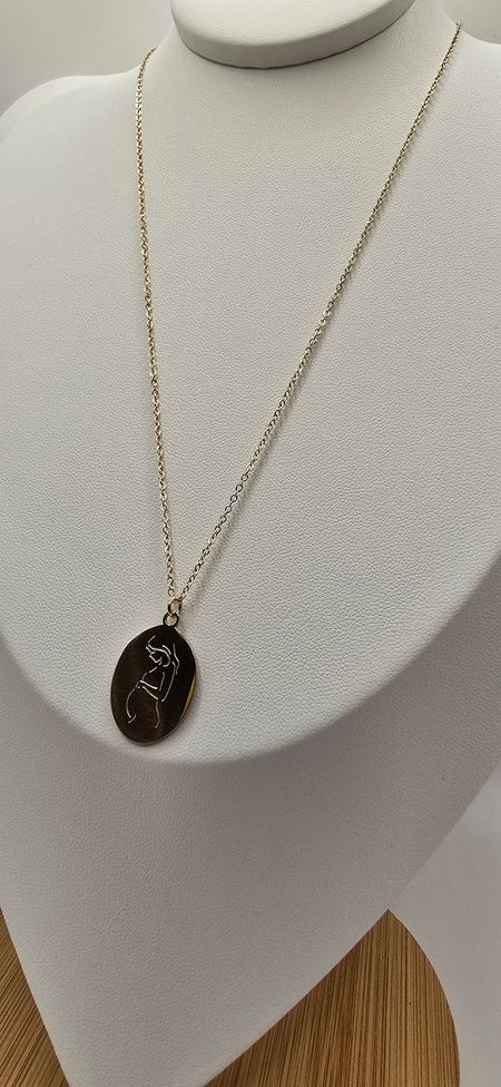 Naszyjnik owalny dla mamy w ciąży do graweru S.STEEL 316L