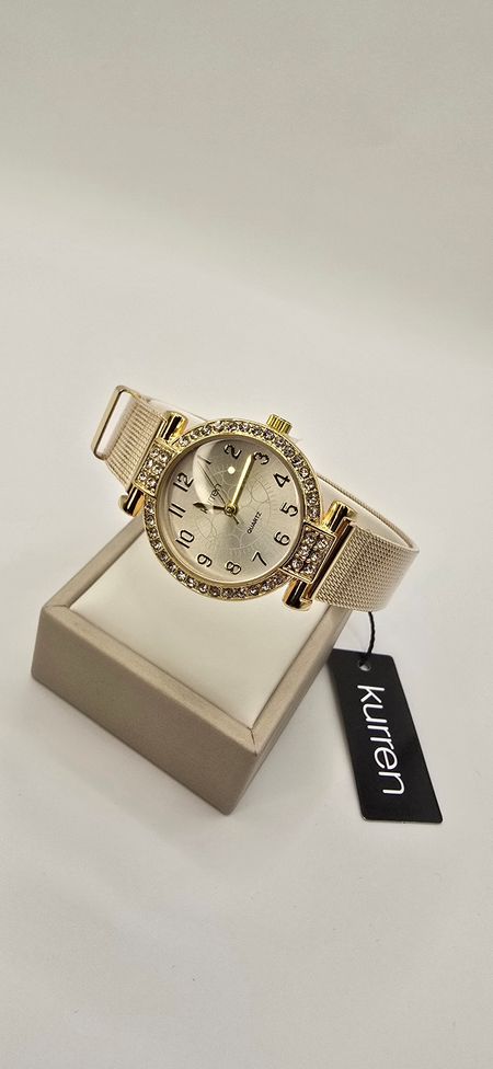 Zegarek okrągła tarcza / cyrkonie