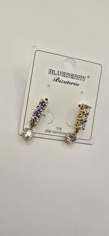 Kolczyki cyrkonie sztyfty