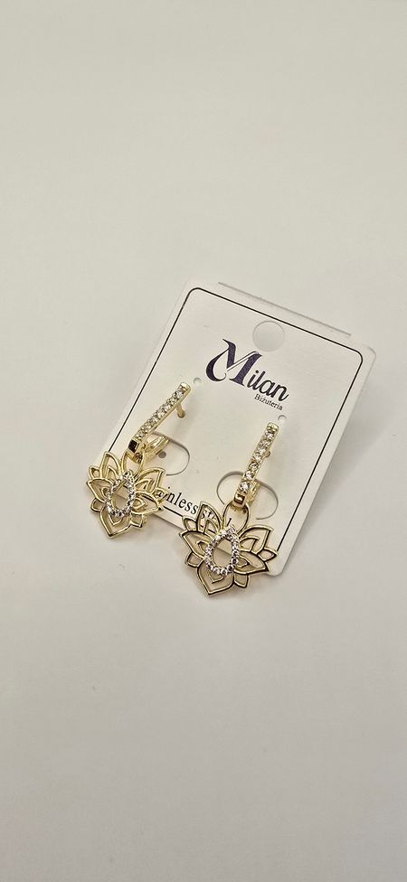 Kolczyki wiszące lotosy