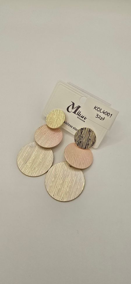 Kolczyki potrójne monetki