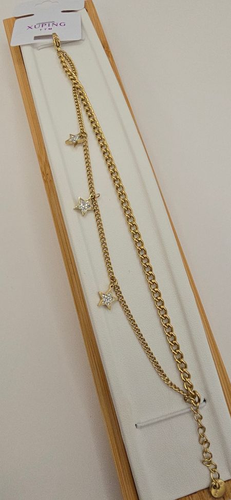 Podwójna bransoletka gwiazdki cyrkonie