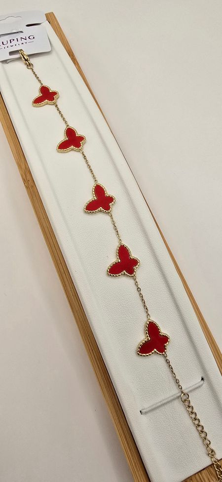 Bransoletka czerwone motylki