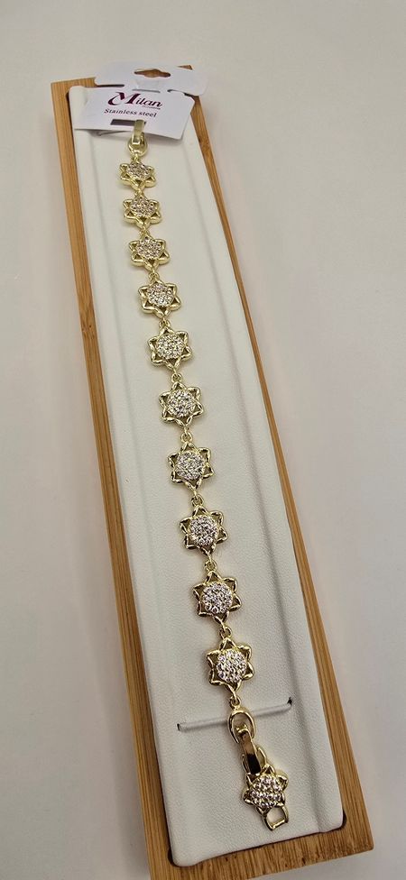 Bransoletka większe gwiazdki cyrkonie