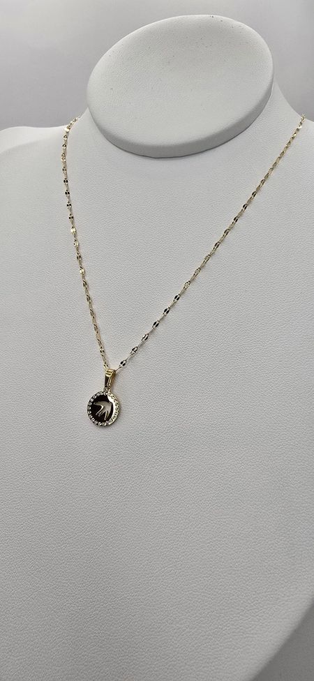 Naszyjnik jaskółka w kółeczku cyrkonie