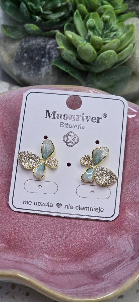 Motylki cyrkonie /sztyfty