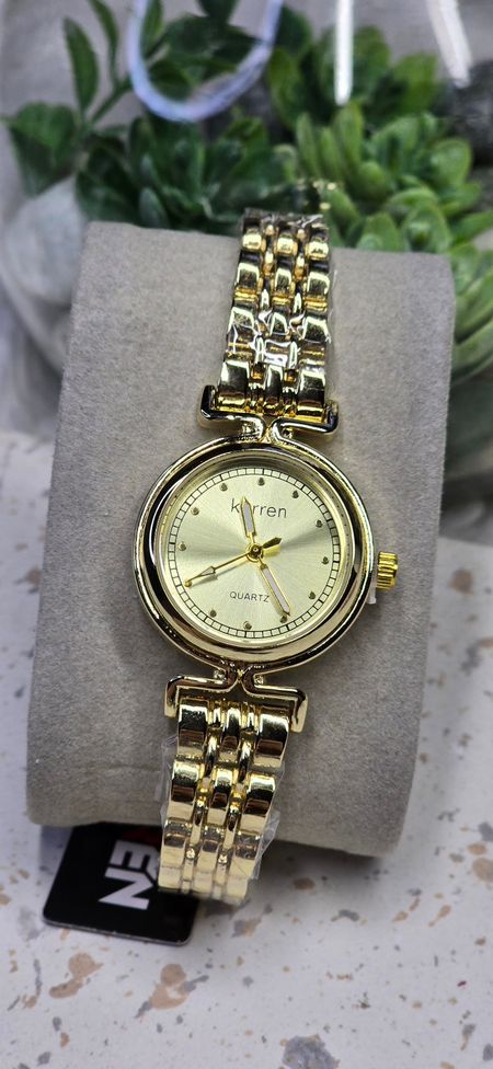 Zegarek złota tarcza bransoleta