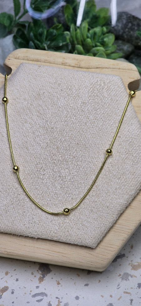 Łańcuszek z kuleczkami 45cm +5cm