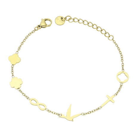 Bransoletka celebrytka ptak 15,5+3 CM S. STEEL 316L