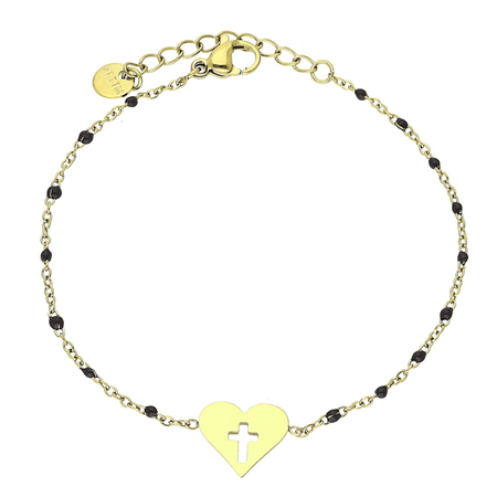 Bransoletka kuleczki 17+3 cm S. STEEL 316L