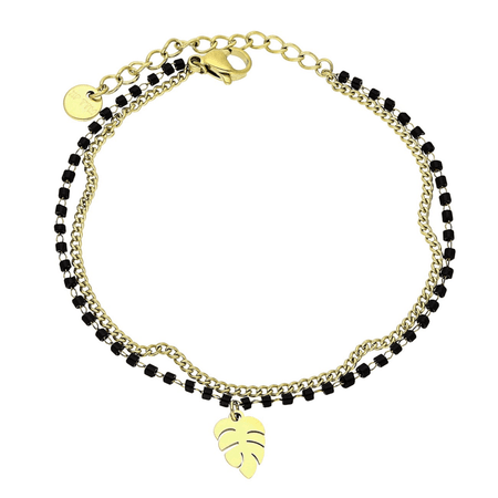 Bransoletka listek 17+4 cm S. STEEL 316L