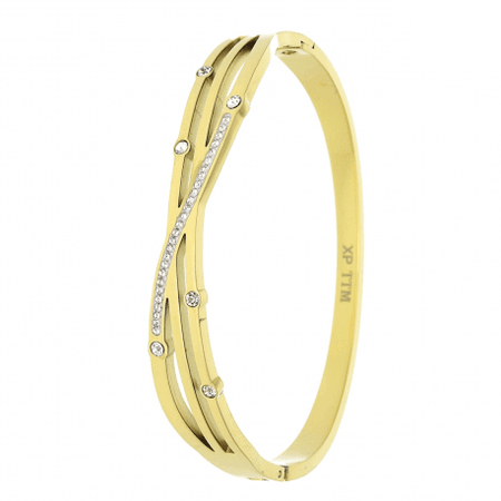 Bransoletka nieskończoność cyrkonie 60/10 MM S. STEEL 316L