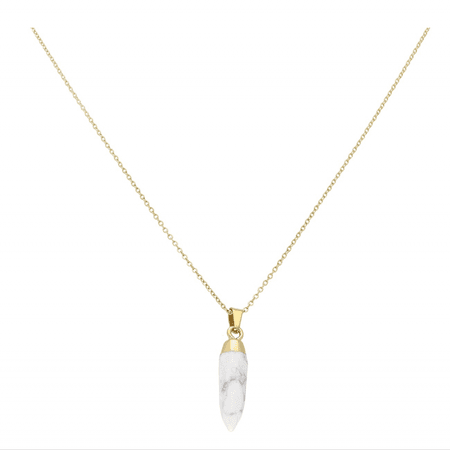 Celebrytka naturalny kamień 43+5 CM S. STEEL 316L