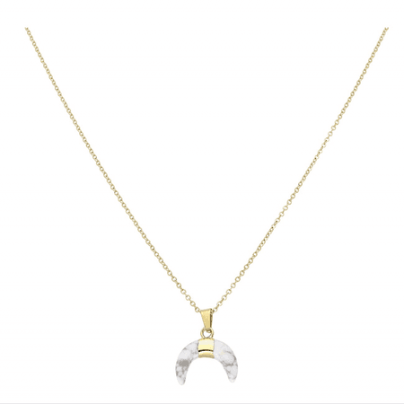 Celebrytka natural stone 43+5 CM S. STEEL 316L
