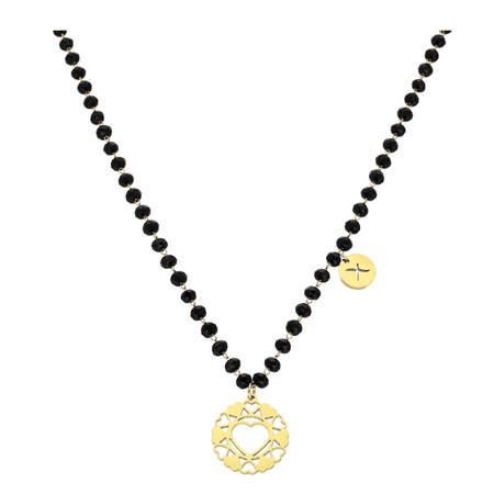 Celebrytka serca 43+5 CM S, STEEL 316L