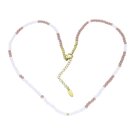 Naszyjnik kamyczki  44+5 CM S. STEEL 316L