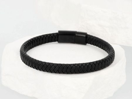 Bransoletka warkocz rzemień