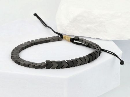 Bransoletka hematyt grafitowy kamienie naturalne