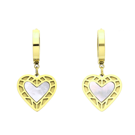 Kolczyki wiszące serduszka 30/4 MM S, STEEL 316L