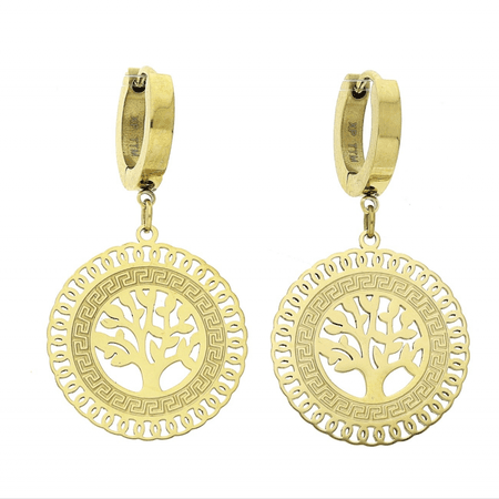 Wiszące kolczyki drzewko szczęścia 38/20 MM S, STEEL 316L