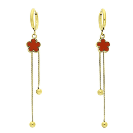 Kolczyki kwiatki 72/9 MM S. STEEL 316L